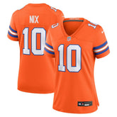 Bo Nix Women's Mile High Collection 1977 Throwback Player Game Jersey - Denver Broncos Jerseys