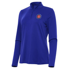 Royal Chicago Cubs Antigua Women's Reprocess Quarter-Zip Top - Royal