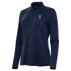 Navy Seattle Mariners Antigua Women's Reprocess Quarter-Zip Top - Navy