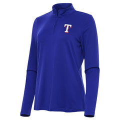 Royal Texas Rangers Antigua Women's Reprocess Quarter-Zip Top - Royal