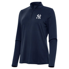 Navy New York Yankees Antigua Women's Reprocess Quarter-Zip Top - Navy