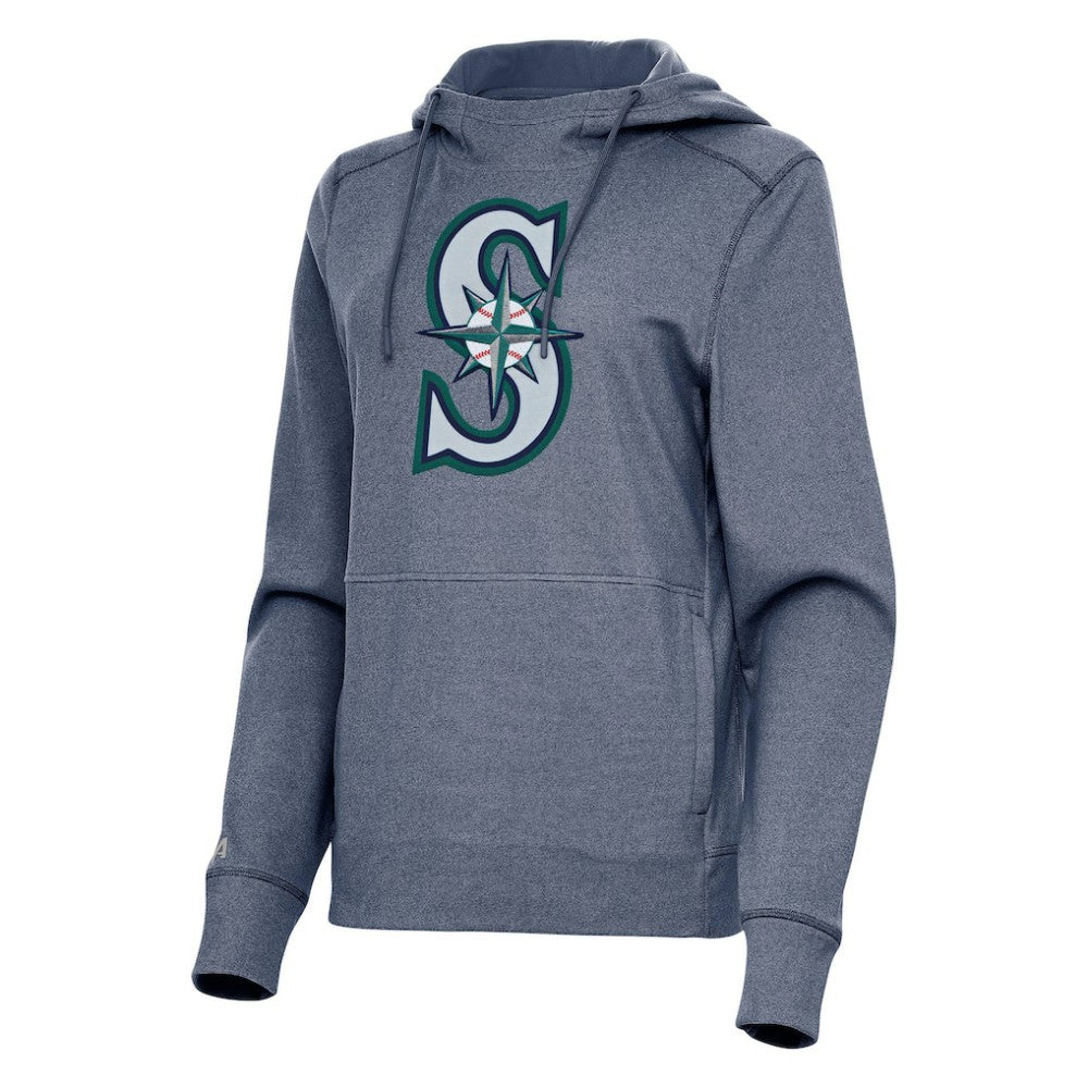 Heather Navy Seattle Mariners Antigua Women's Justice Pullover Hoodie
