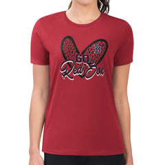 Red Boston Red Sox G-III 4Her by Carl Banks Women's Super-Slim Fit Lightweight Leopard Heart T-Shirt