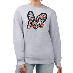 Heather Gray San Francisco Giants G-III 4Her by Carl Banks Women's Leopard Heart Pullover Sweatshirt