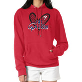 Red Philadelphia Phillies G-III 4Her by Carl Banks Women's Leopard Heart Pullover Hoodie