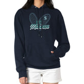 Navy Seattle Mariners G-III 4Her by Carl Banks Women's Leopard Heart Pullover Hoodie