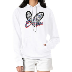 White Los Angeles Dodgers G-III 4Her by Carl Banks Women's Leopard Heart Pullover Hoodie