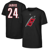 NHL Seth Jarvis Carolina Hurricanes Youth Player Name & Number T-Shirt