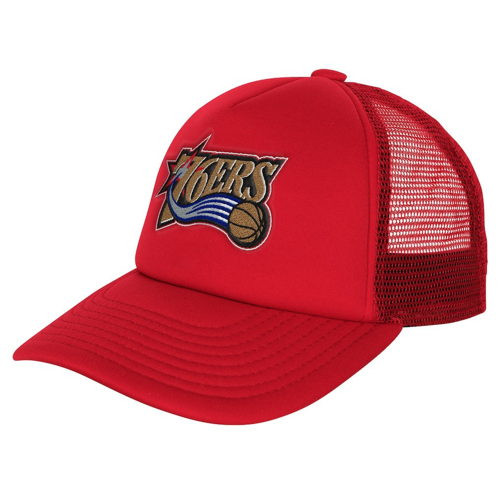 Mitchell & Ness Philadelphia 76ers Youth Core Evergreen Trucker Adjustable Hat