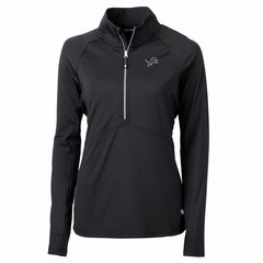 Cutter & Buck Women's Adapt Eco Knit Stretch Recycled Half-Zip Pullover Top - Detroit Lions Pullover