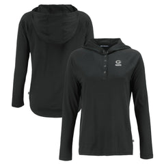 Cutter & Buck Women's Coastline Epic Comfort Eco Recycled Long Sleeve Hoodie T-Shirt - Green Bay Packers Hoodies