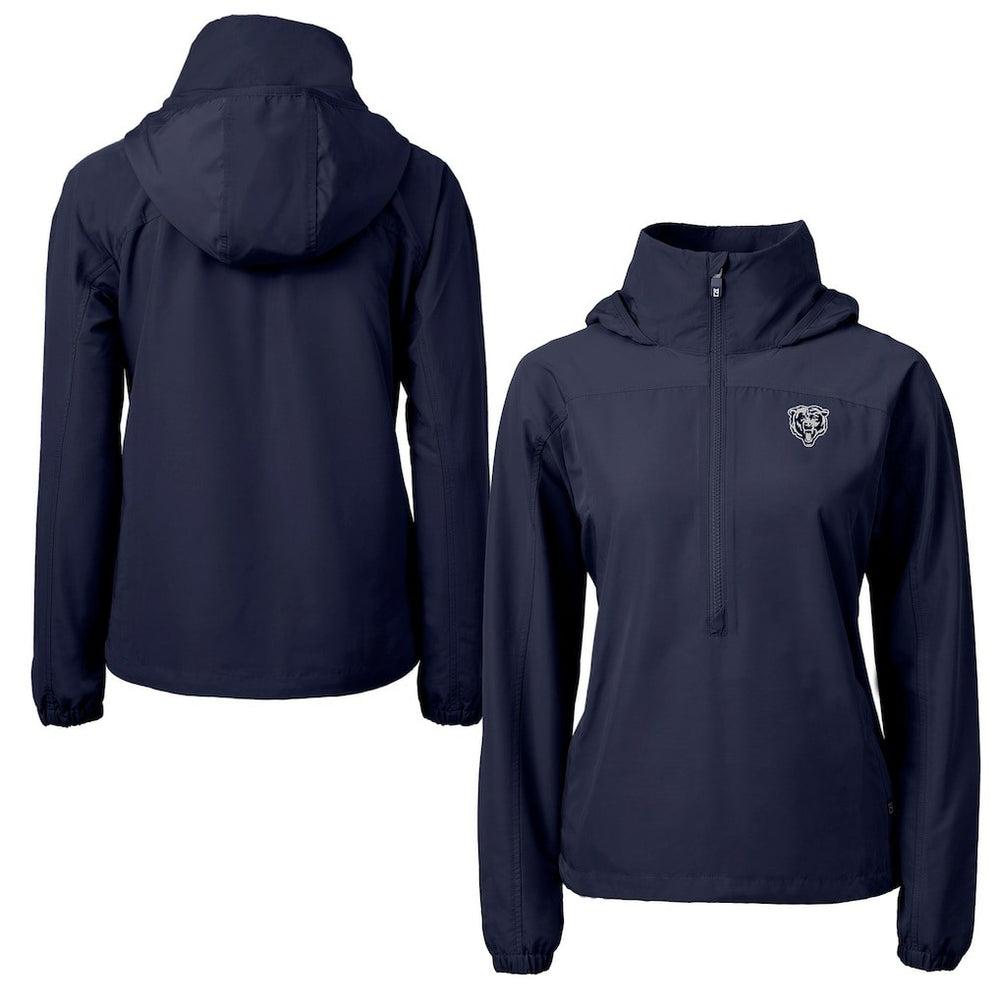 Cutter & Buck Women's Charter Eco Recycled Half-Zip Hoodie Anorak Jacket - Chicago Bears Hoodies