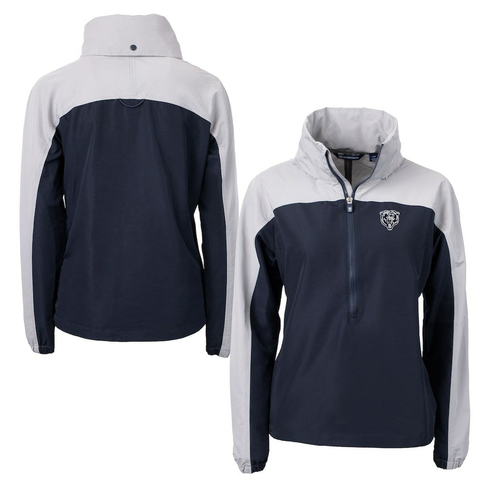 Cutter & Buck Women's Charter Eco Recycled Half-Zip Hoodie Anorak Jacket - Chicago Bears Hoodies