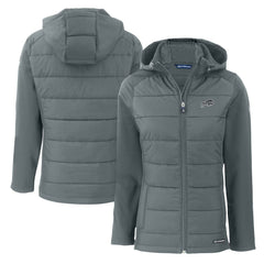Cutter & Buck Women's Evoke Hybrid Eco Softshell Recycled Full-Zip Hoodie Jacket - Buffalo Bills Hoodies