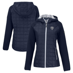 Cutter & Buck Women's Rainier PrimaLoft Eco Hybrid Full-Zip Hoodie Jacket - Chicago Bears Hoodies