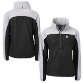 Cutter & Buck Women's Charter Eco Recycled Half-Zip Hoodie Anorak Jacket - Pittsburgh Steelers Hoodies