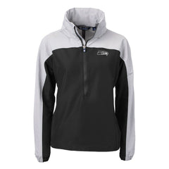Cutter & Buck Women's Charter Eco Recycled Half-Zip Hoodie Anorak Jacket - Seattle Seahawks Hoodies