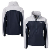 Cutter & Buck Women's Charter Eco Recycled Half-Zip Hoodie Anorak Jacket - Seattle Seahawks Hoodies