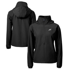 Cutter & Buck Women's Charter Eco Recycled Half-Zip Hoodie Anorak Jacket - Philadelphia Eagles Hoodies