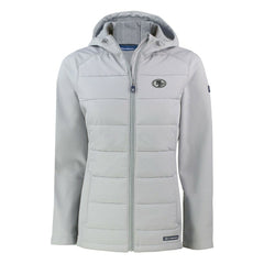 Cutter & Buck Women's Evoke Hybrid Eco Softshell Recycled Full-Zip Hoodie Jacket - San Francisco 49ers Hoodies