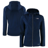 Cutter & Buck Women's Evoke Eco Softshell Recycled Full-Zip Hoodie Jacket - Seattle Seahawks Hoodies