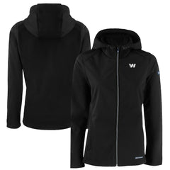 Cutter & Buck Women's Evoke Eco Softshell Recycled Full-Zip Hoodie Jacket - Washington Commanders Hoodies