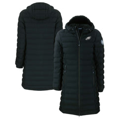 Cutter & Buck Women's Mission Ridge Repreve Eco Insulated Full-Zip Hoodie Long Puffer Jacket - Philadelphia Eagles Hoodies