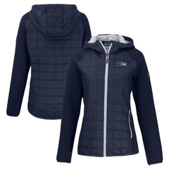 Cutter & Buck Women's Rainier PrimaLoft Eco Hybrid Full-Zip Hoodie Jacket - Seattle Seahawks Hoodies