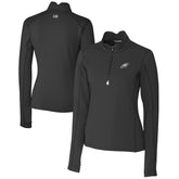 Cutter & Buck Women's Traverse Stretch DryTec Quarter-Zip Top - Philadelphia Eagles Tops