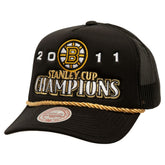NHL Boston Bruins Mitchell & Ness SOUL Collection Golden Stanley Cup Champions Trucker Adjustable Hat