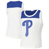 White Philadelphia Phillies '47 Women's Premier Zoey Waist Length Tank Top