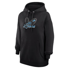 G-III 4Her by Carl Banks Women's Animal Print Heart Team Graphic Fleece Tri-Blend Pullover Hoodie - Detroit Lions Hoodies