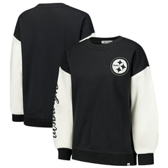 '47 Women's Double Header Rise Andie Pullover Sweatshirt - Pittsburgh Steelers Pullover