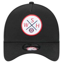Black Washington Nationals New Era 9FORTY A-Frame Adjustable Hat