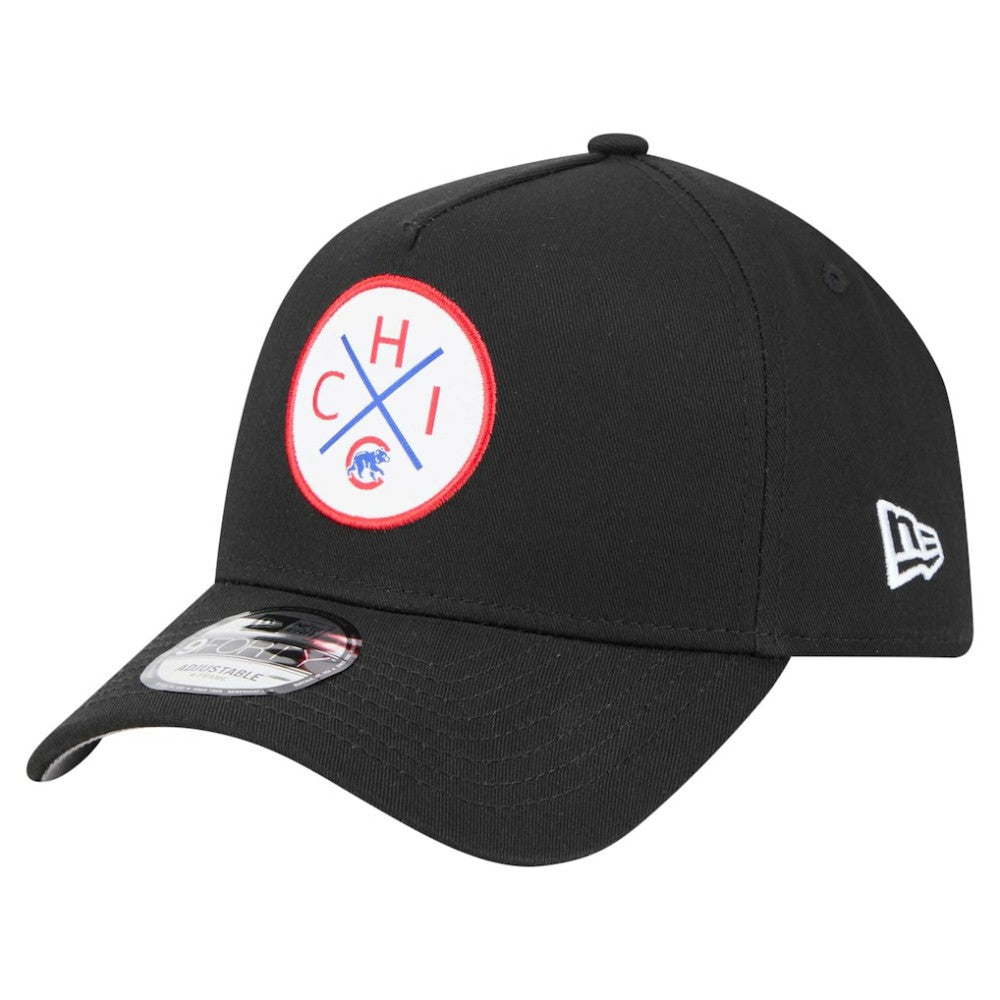 Black Chicago Cubs New Era 9FORTY A-Frame Adjustable Hat