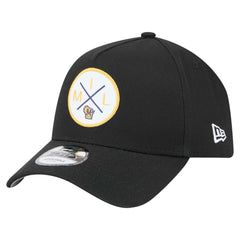 Black Milwaukee Brewers New Era 9FORTY A-Frame Adjustable Hat