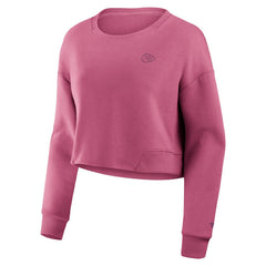 Women's Studio Tri-Blend Cropped Pullover Sweatshirt - Kansas City Chiefs Pullover
