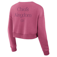 Women's Studio Tri-Blend Cropped Pullover Sweatshirt - Kansas City Chiefs Pullover