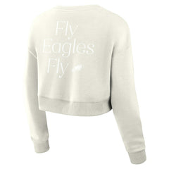 Women's Studio Tri-Blend Cropped Pullover Sweatshirt - Philadelphia Eagles Pullover