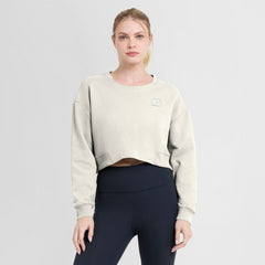 Women's Studio Tri-Blend Cropped Pullover Sweatshirt - Cincinnati Bengals Pullover
