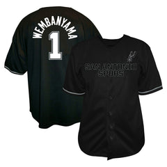 Victor Wembanyama San Antonio Spurs Profile Big & Tall Name & Number Button-Up Jersey