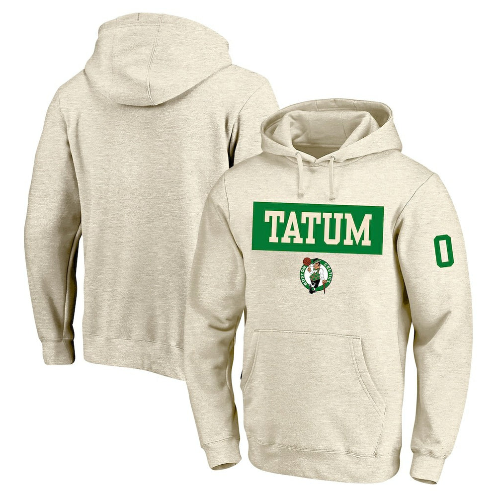 Jayson Tatum Boston Celtics Profile Big & Tall Player Double Face Tri-Blend Pullover Hoodie