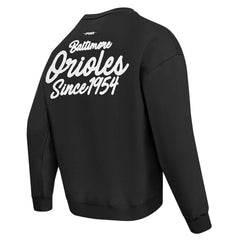 Black Baltimore Orioles Pro Standard Paint The City Dropped Shoulder Pullover Sweatshirt