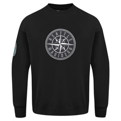 Black Seattle Mariners Pro Standard Paint The City Dropped Shoulder Pullover Sweatshirt