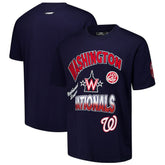 Navy Washington Nationals Pro Standard Turn It Up Dropped Shoulder T-Shirt