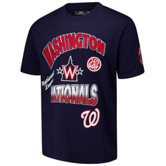 Navy Washington Nationals Pro Standard Turn It Up Dropped Shoulder T-Shirt