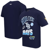 Navy Tampa Bay Rays Pro Standard Turn It Up Dropped Shoulder T-Shirt