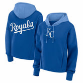 Royal Kansas City Royals Fanatics Women's Oversized Legacy Favorite Spectator Pullover Hoodie