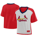 Red/Graphite St. Louis Cardinals Fanatics Oversized Race To Win V-Neck T-Shirt