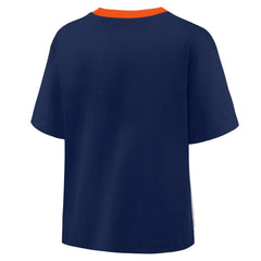 Navy/Graphite Houston Astros Fanatics Oversized Race To Win V-Neck T-Shirt